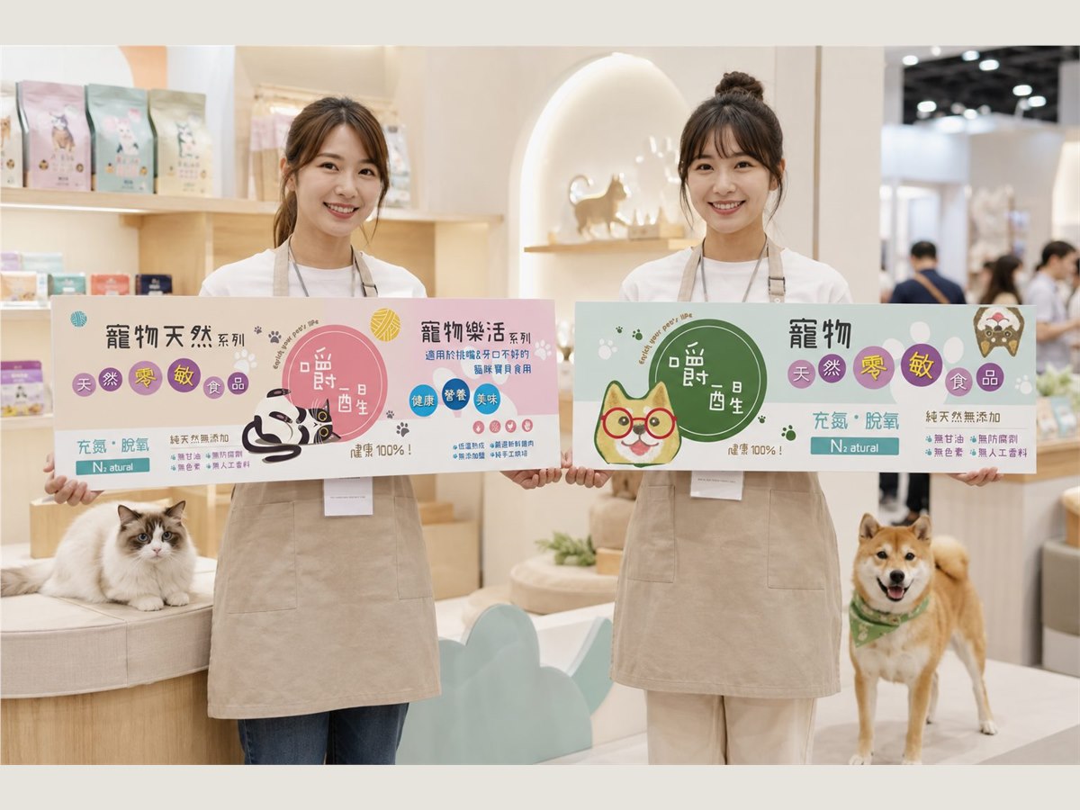 寵物展雙板展示，寵物展貓狗主題的大圖展示板