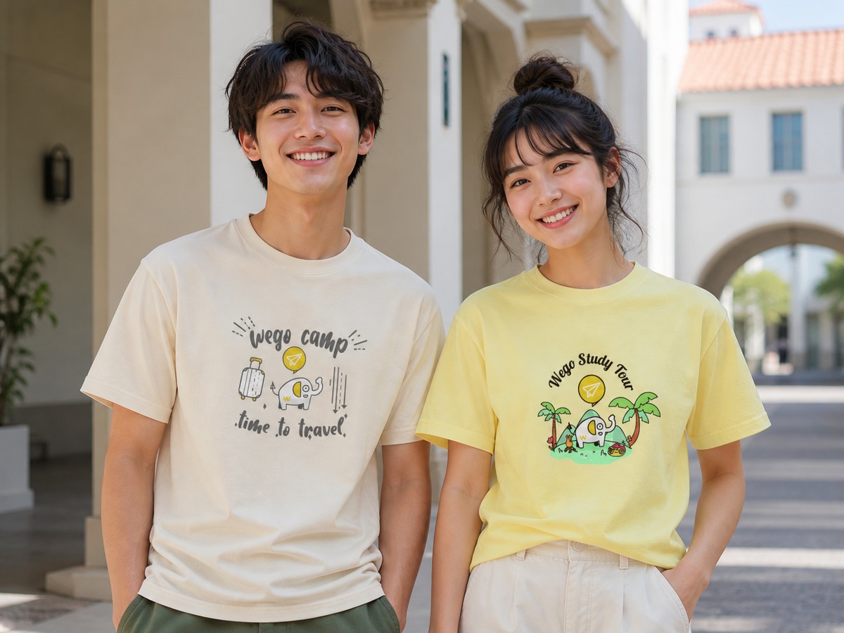 WEGO 遊學 T-shirt情境照