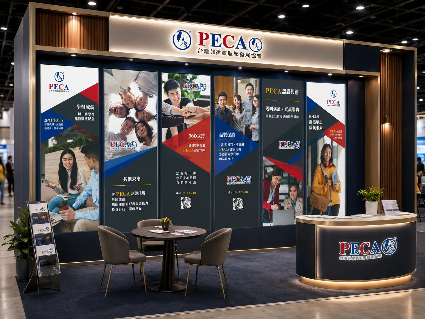 PECA 六屏國際教育展位情境照